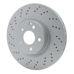 Mercedes-Benz S550 Brake Rotor (1) - Front - R1 Concepts - GeoSPEC Coated, Drilled - `07-`13